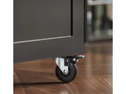 SoBuy Regale Schwarz|Schränke^Küchenwagen Servierwagen mit 3 Ablagefächern Küchenregal 60x90x40cm Schwarz FKW75-SCH