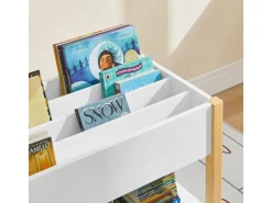 SoBuy Kinder Bücherregal Kinderregal mit Ablagen Aufbewahrungsregal Weiß KMB35-W