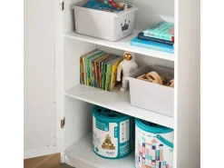 SoBuy Regal Weiß|Bücherregale^Kinder Kommode Kinderregal mit Tafel Kinder Bücherregal Weiß KMB43-W