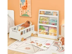 SoBuy Kinderregal Bücherregal für Kinder Wandregal Aufbewahrungsregal KMB45-W