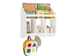 SoBuy Bücherregale|Sitzbänke^Kinderregal Bücherregal für Kinder Wandregal Hängeregal KMB46-W