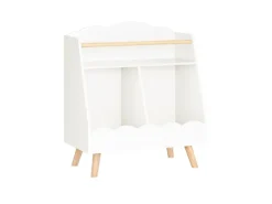 SoBuy Kinderregal mit 3 Fächern Bücherregal Aufbewahrungsregal Weiß KMB100-K-W