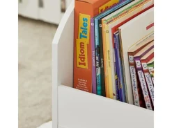 SoBuy Regal Weiß^Kinderregal mit 2 Stoffboxen Bücherregal Aufbewahrungsregal KMB53-W