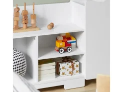 SoBuy Kinderregal mit Elefant-Design Bücherregal Kinderzimmer Weiß KMB62-W