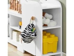 SoBuy Kinderregal mit Elefant-Design Bücherregal Kinderzimmer Weiß KMB62-W