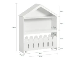 SoBuy Bücherregale^Kinderregal Set 2-teilig Aufbewahrungsregal für Kinder Bücherregal KMB52-W