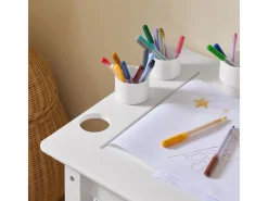 SoBuy Kindertisch mit 1 Stuhl Kindersitzgruppe Maltisch für Kinder KMB60-W