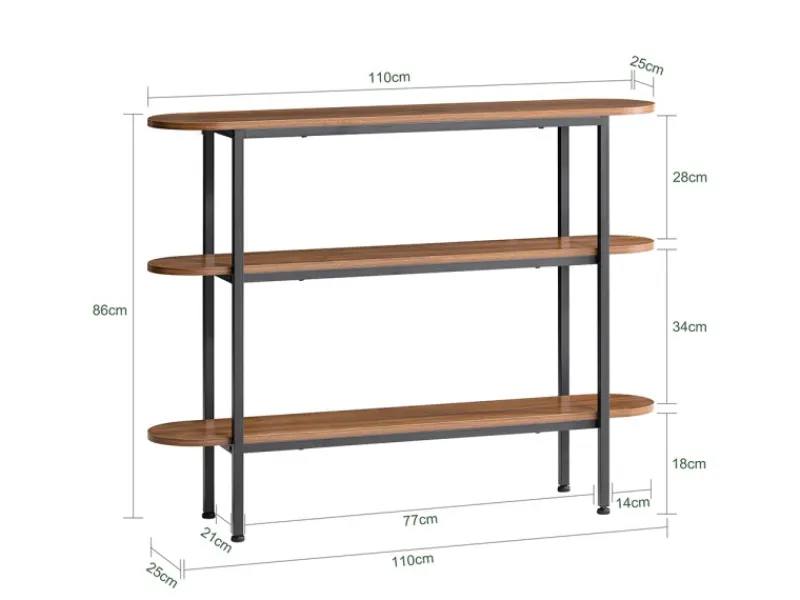 SoBuy Sideboards^Konsolentisch Flurtisch Sideboard Beistelltisch Dekotisch FSB67-WS