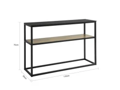 SoBuy Konsolentisch Glasoberfläche Flurtisch Sideboard Beistelltisch FSB43-SCH