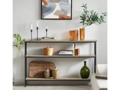 SoBuy Kommode^Konsolentisch mit 3 Ablagen Flurtisch Sideboard Vintage FSB49-PZ