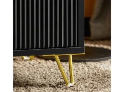 SoBuy Tische^Nachttisch mit 2 Schubladen Sofatisch Beistelltisch Schwarz FBT115-SCH