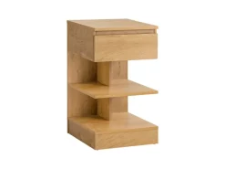 SoBuy Tische^Nachttisch mit Schublade und 2 Ablagen Beistelltisch 39x65x39cm Natur FBT49-N