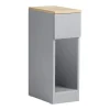 SoBuy Nachttisch mit Schublade Beistelltisch Nachtschrank Hellgrau FBT111-HG