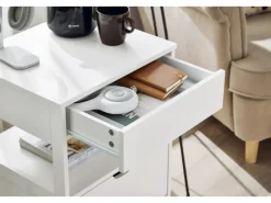 SoBuy Kommode^Nachttisch Nachtschrank mit 2 Schubladen Beistelltisch FRG258-II-W