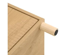 SoBuy Nachttisch Nachtschrank mit 2 Schubladen Beistelltisch für das Schlafzimmer Natur FBT166-N