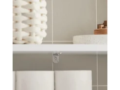 SoBuy Regal Weiß^Nischenregal mit 2 abnehmbaren Körben Holz Vlies Weiß BZR83-W