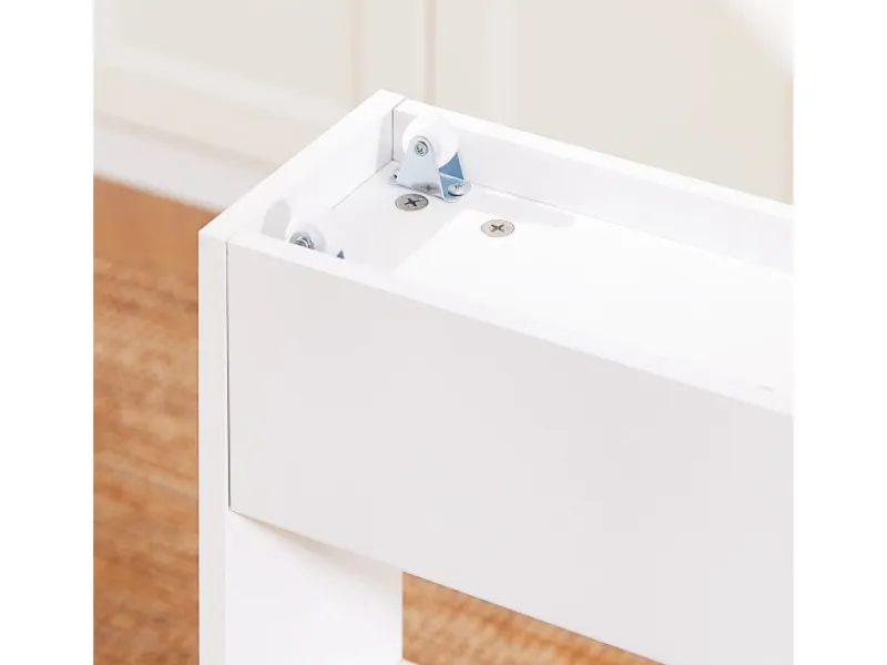 SoBuy Regal Weiß^Nischenwagen mit 4 Etagen Küchenregal Schmal Weiß 15x80x50cm NSR12-W