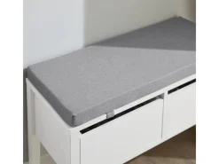 SoBuy Schuhbank mit 2 Schubladen Sitzbank mit Stauraum MDF Weiß FSR88-W