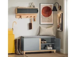 SoBuy Sitzbänke^Schuhbank mit Sitzfläche Sitzbank mit Stauraum Hell FSR117-HG