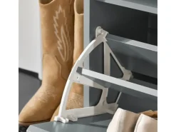 SoBuy Schuhbank Schmal mit Klappe Garderobenbank mit Sitzkissen FSR98-L-HG