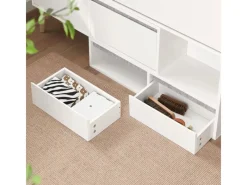 SoBuy Hocker^Schuhkipper Flurschrank Schuhschrank mit Sitzbank Weiß FSR134-W