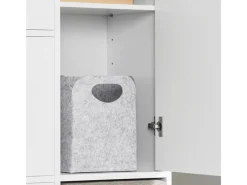 SoBuy Schuhkipper mit 3 Klappen Schuhschrank Schuhkommode Weiß FSR107-W