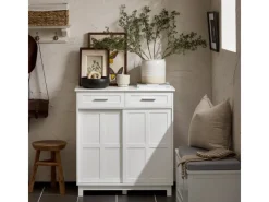 SoBuy Schuhschrank Buffet Küchenschrank Sideboard Kommode Weiß FSB84-W