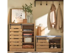 SoBuy Schränke|Bücherregale^Sideboard Schuhschrank Kommode Küchenschrank Flurschrank Lowboard FSB65-N