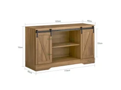 SoBuy Schränke^Sideboard Wohnzimmerschrank Kommode Küchenschrank TV-Schrank FSB60-BR
