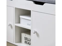 SoBuy Sitzbank mit 2 Sitzkissen und Stauraum PB Weiß FSR96-W