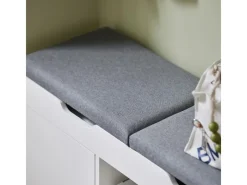 SoBuy Sitzbank mit 2 Sitzkissen und Stauraum PB Weiß FSR96-W