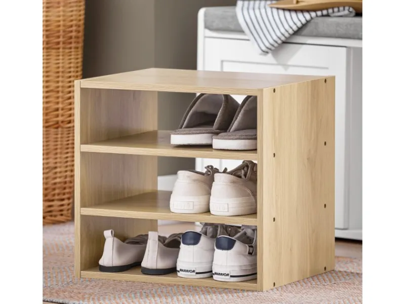 SoBuy Sitzbank mit Stauraum und Sitzfläche Weiß Holz FSR109-WN