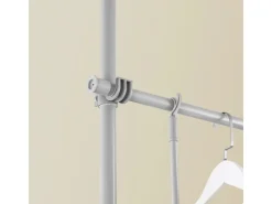 SoBuy Garderoben^Teleskop Kleiderständer mit 4 Kleiderstangen Garderobenständer Grau KLS03-II-HG