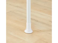 SoBuy Garderoben^Teleskop Kleiderständer mit 3 Kleiderstange und 2 Ablagen Garderobenständer Weiß FRG34-II-W