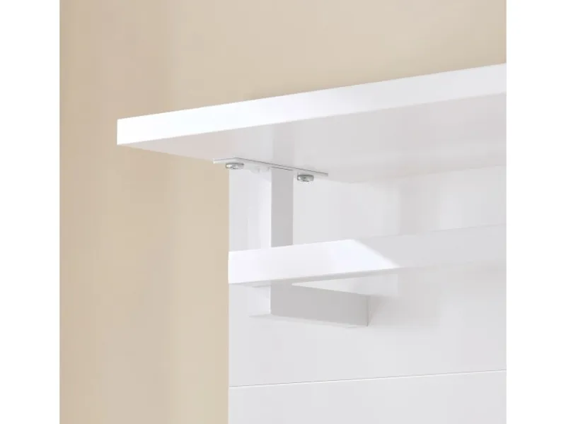 SoBuy Wandgarderobe Garderobenleiste mit Regal und Haken Garderobenpaneel für Flur FHK36-W