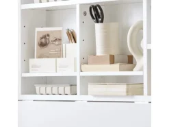 SoBuy Regal Weiß|Holzregale^Wandklapptisch mit integriertem Regal MDF Weiß FWT07-II-W