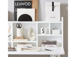 SoBuy Regal Weiß|Holzregale^Wandklapptisch mit integriertem Regal MDF Weiß FWT07-II-W