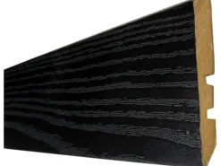 Zierprofile^Sockelleiste Schwarz foliert 56 mm x 10 mm Länge 2400 mm