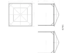 Sojag Aluminium-Pavillon Verona 10 x 10 Anthrazit 298 cm x 298 cm x 261 cm