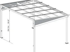 Sojag Terrassenüberdachung St. Barth Anthrazit 296 x 364 cm