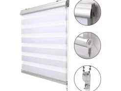 Sol Royal Rollos^SolDecor DK9 Doppelrollo mit Kassette 100x220cm Weiß