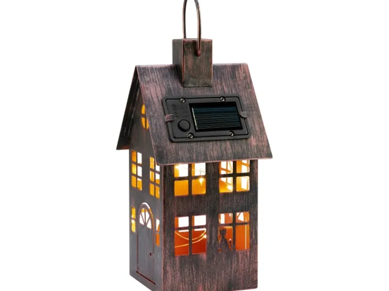 Laternen^Solar-Dekolaterne Haus LED 20,5 cm x 10 cm x 10 cm