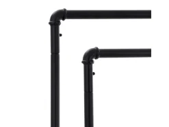 Songmics Doppelkleiderstange mit Rollen und Ablage 50 x 100 x 163 cm Schwarz