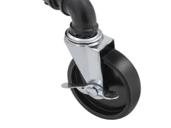 Songmics Doppelkleiderstange mit Rollen und Ablage 50 x 100 x 163 cm Schwarz