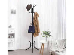 Songmics Garderoben^Hutständer 12 Haken 49 cm x 176 cm Schwarz