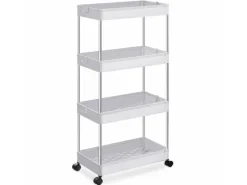 Songmics Küchenregal 4 Ebenen 22,2 cm x 40,3 cm x 86 cm Weiß