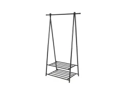 Songmics Kleiderständer 2 Ablagen 155,7 cm x 87,8 cm x 41,6 cm Schwarz