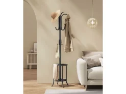 Songmics Kleiderständer mit Regenschirmständer Ø 40 cm x 175 cm Schwarz