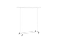 Songmics Garderoben^Kleiderständer mit Rollen 45,4 cm x 132 cm x 160 cm Weiß