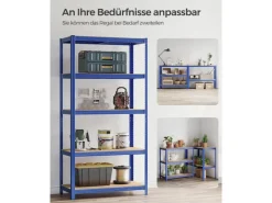 Songmics Kellerregale^Lagerregal 50 cm x 100 cm x 200 cm Blau